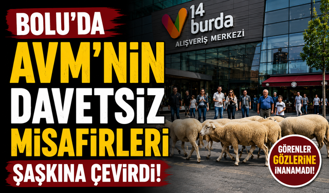 Bolu’da AVM’nin davetsiz misafirleri şaşkına çevirdi!