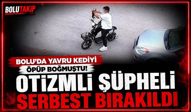 Bolu'da yavru kediyi önce öpüp sonra boğan otizmli çocuk serbest bırakıldı