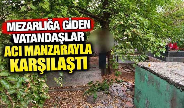 Mezarlığa Giden Vatandaşlar Acı Manzarayla Karşılaştı