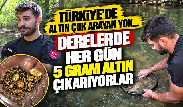 Türkiye'de altın çok arayan yok...Derelerde her gün 5 gram altın çıkarıyorlar