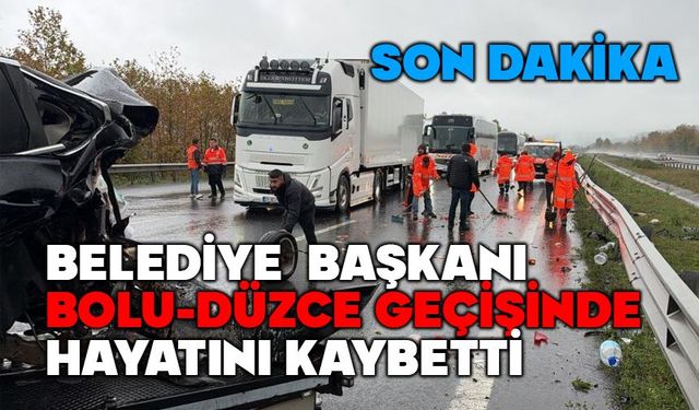 Belediye Başkanı otoyolda hayatını kaybetti