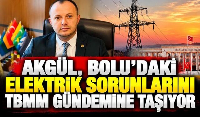 AKGÜL, BOLU’DAKİ ELEKTRİK SORUNLARINI TBMM GÜNDEMİNE TAŞIYOR