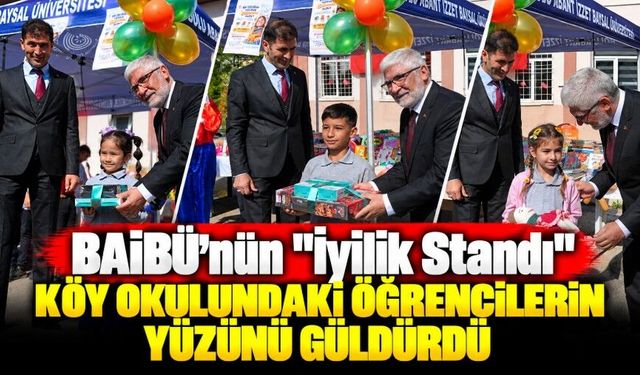 BAİBÜ’nün "İyilik Standı" köy okulundaki öğrencilerin yüzünü güldürdü