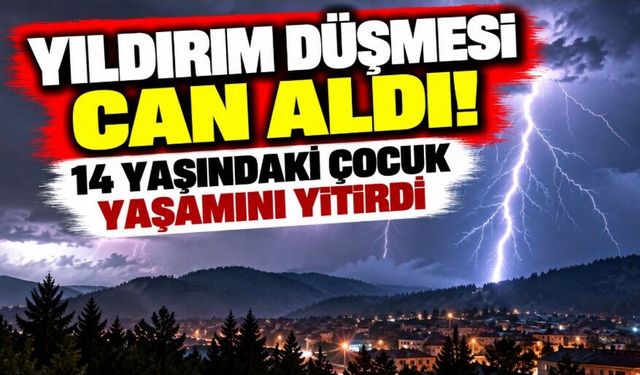 Yıldırım düşmesi can aldı! 14 yaşındaki çocuk yaşamını yitirdi