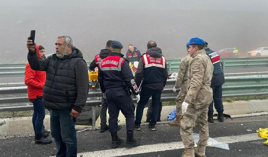 Katliam gibi kazada tutuklanan sürücü olay sonrasında böyle görüntülenmiş