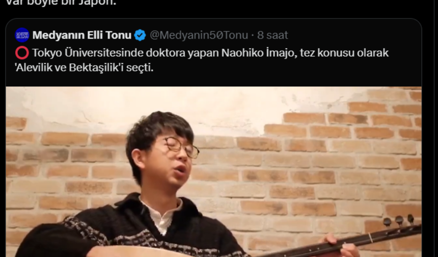 Japon öğrencinin bağlama ile videosu dikkat çekti