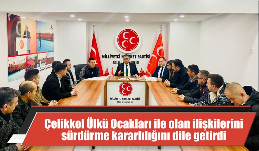 Bolu Ülkü Ocakları, MHP İl Başkanı Çelikkol’a Ziyarette Bulundu