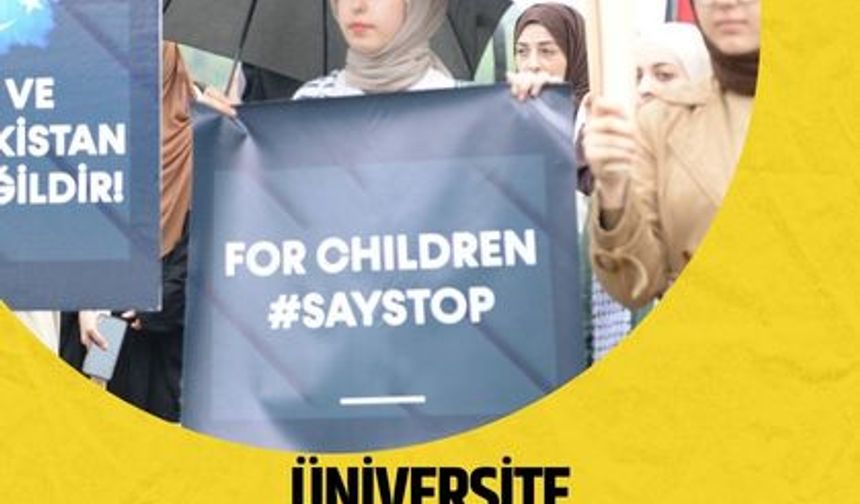 Üniversite öğrencilerinden Filistin ve Doğu Türkistan'a sessiz destek