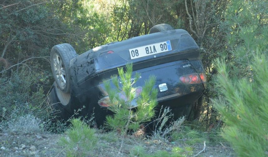 Kastamonu'da mıcıra kapılan otomobil takla attı: 1 yaralı