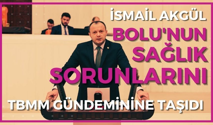 İsmail Akgül, Bolu'nun Sağlık Sorunlarını TBMM Gündeminine Taşıdı