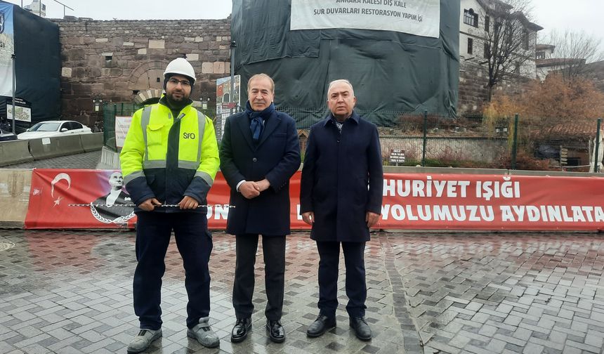 Ankara Kalesi'nde restorasyon çalışmaları devam ediyor