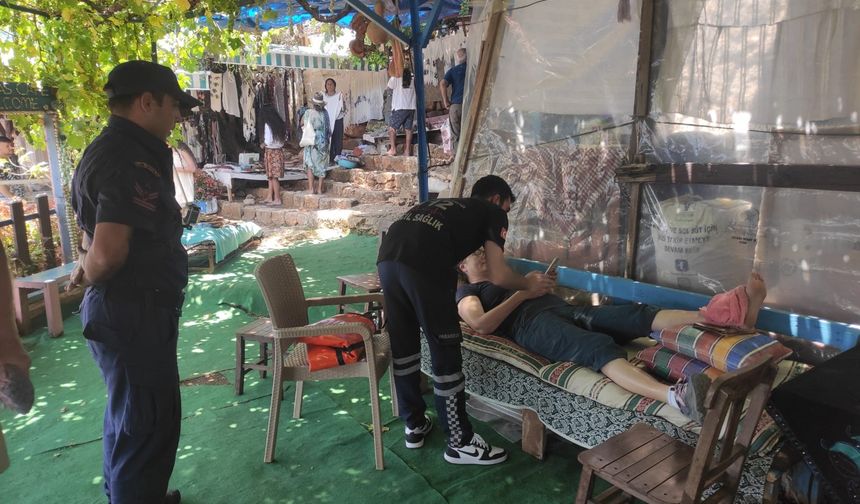 Kaleköy'de düşen Fransız turist denizden tahliye operasyonuyla kurtarıldı