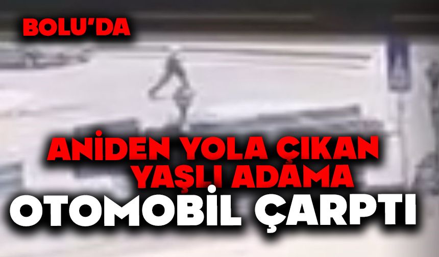 Aniden yola çıkan yaşlı adama otomobil çarptı