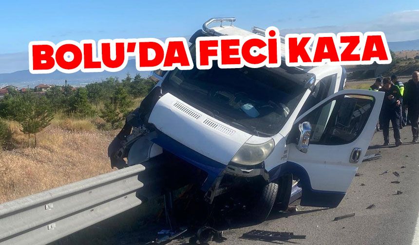 Bolu'da çekici bariyerde parçalandı