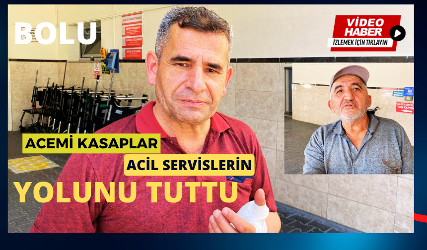 Acemi kasaplar acil servisin yolunu tuttu