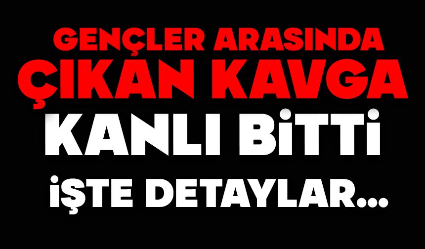 Gençler arasında çıkan kavga kanlı bitti: 1 yaralı