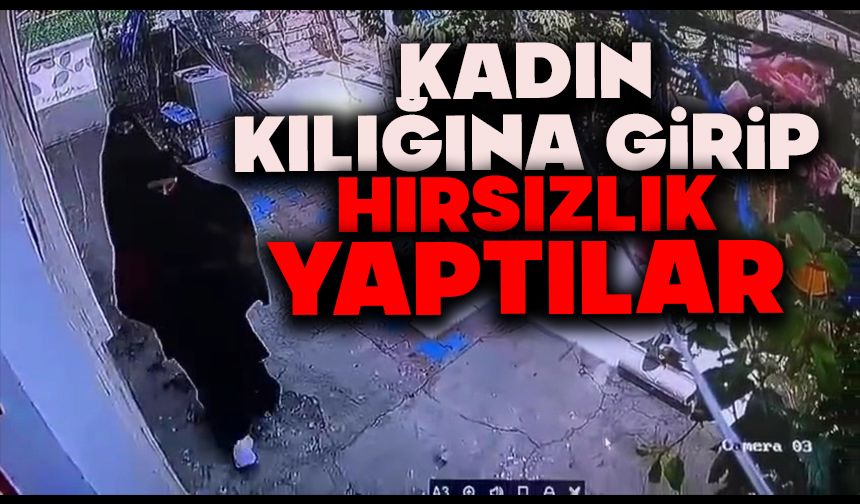 Kadın kılığına girip hırsızlık yaptılar