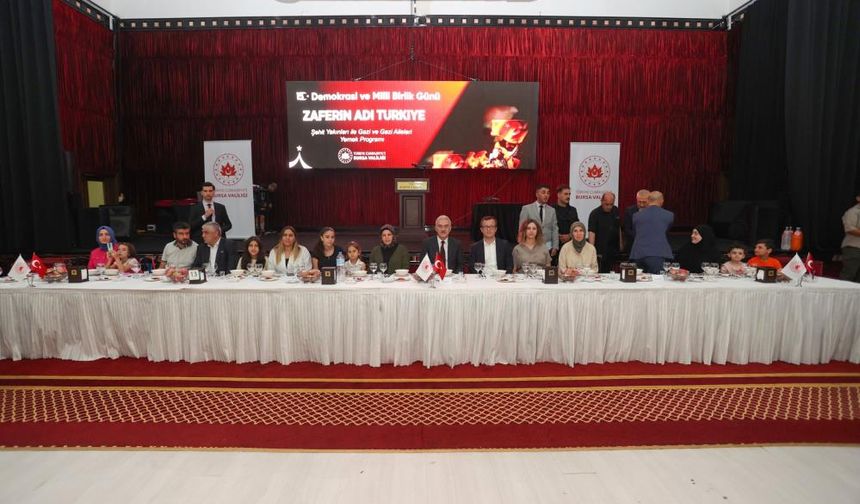 Bursa Valiliği, şehit ve gazi aileleriyle bir araya geldi