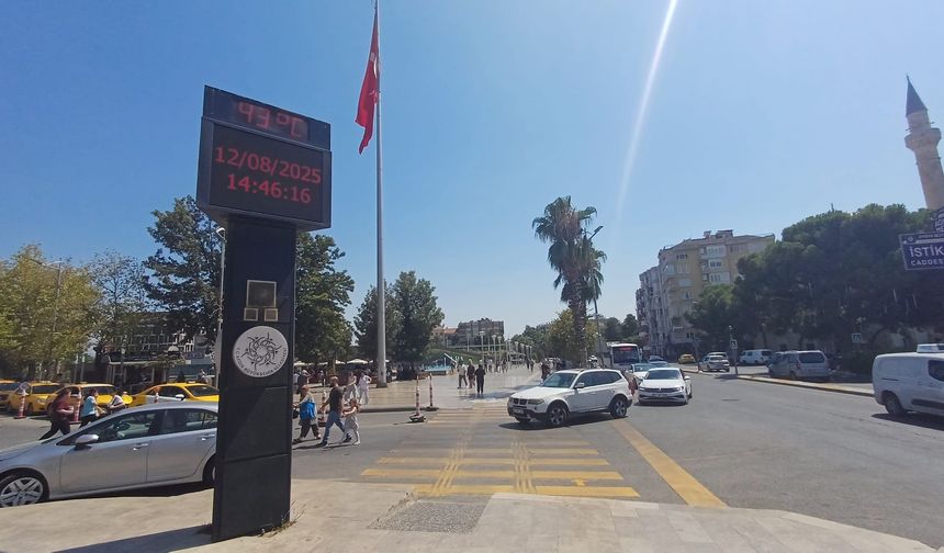 Aydın’da hissedilen sıcaklık 50 dereceye yaklaştı