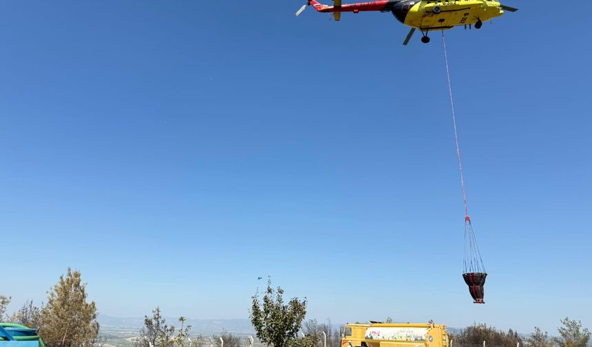 Soma’da orman yangınıyla mücadele devam ediyor