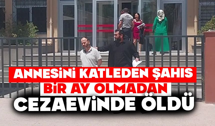 Annesini katleden şahıs, bir ay olmadan cezaevinde öldü