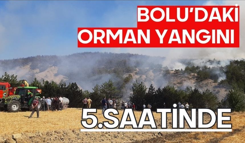 Bolu’daki orman yangını 5.saatinde