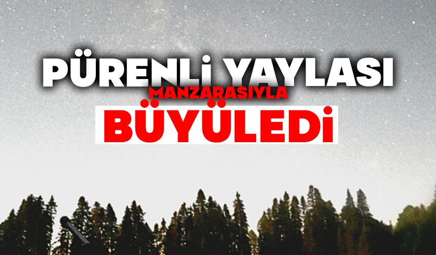 Pürenli Yaylası gece görüntülendi