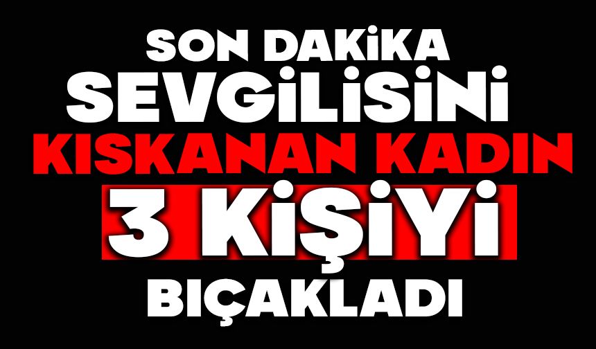 Sevgilisini kıskanan kadın 3 kişiyi bıçakladı