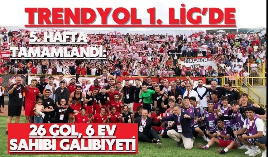 Trendyol 1. Lig’de 5. Hafta Tamamlandı: 26 Gol, 6 Ev Sahibi Galibiyeti