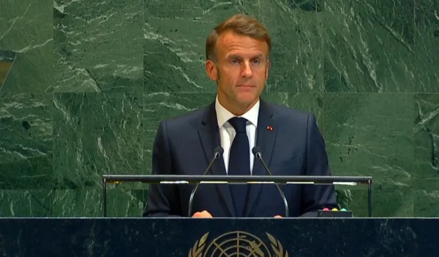 Macron BM'de konuştu: Fransa Filistin'i resmen tanıdı