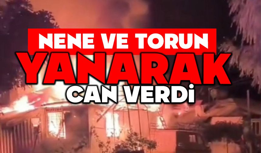 Nene ve torun yangında hayatını kaybetti