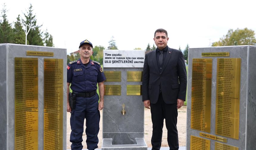 Jandarmadan şehitler çeşmesi