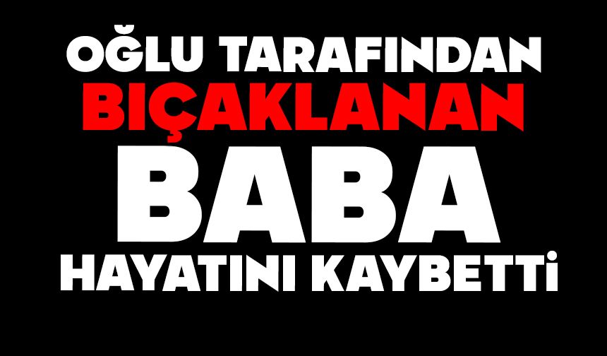 Oğlu tarafından bıçaklanan baba hayatını kaybetti