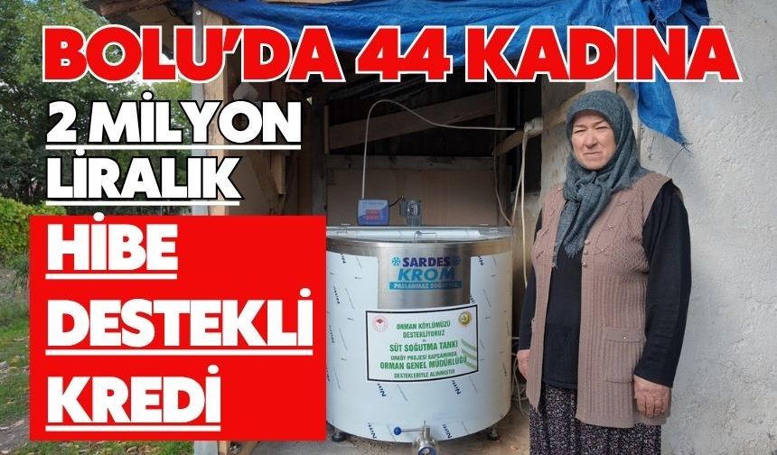 Bolu’da 44 kadına 2 milyon liralık hibe destekli kredi