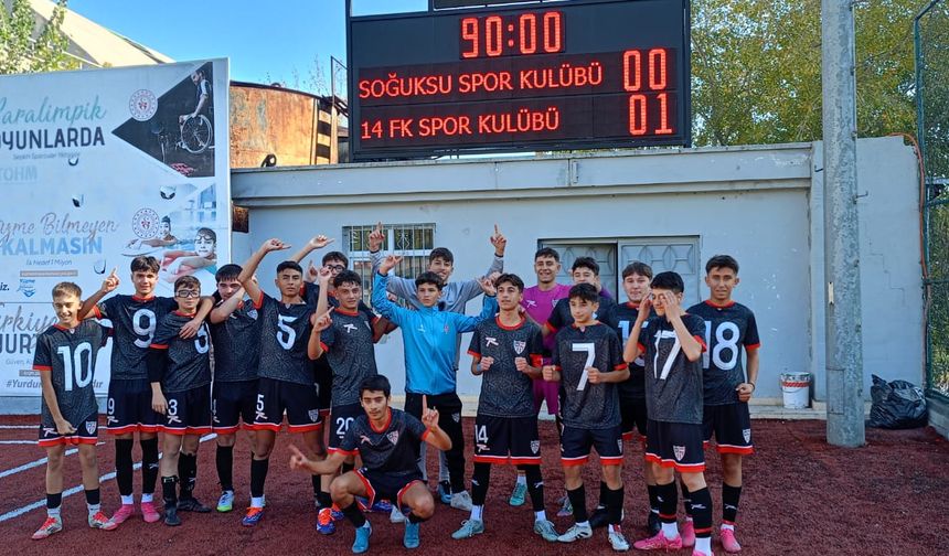 14 Futbol Kulübü U16, Karabük Deplasmanından 3 Puanla Döndü