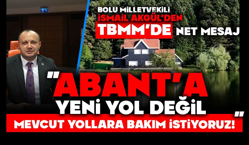 “Akgül’den TBMM’de Net Mesaj: Abant’a Yeni Yol Değil, Mevcut Yollara Bakım İstiyoruz!”