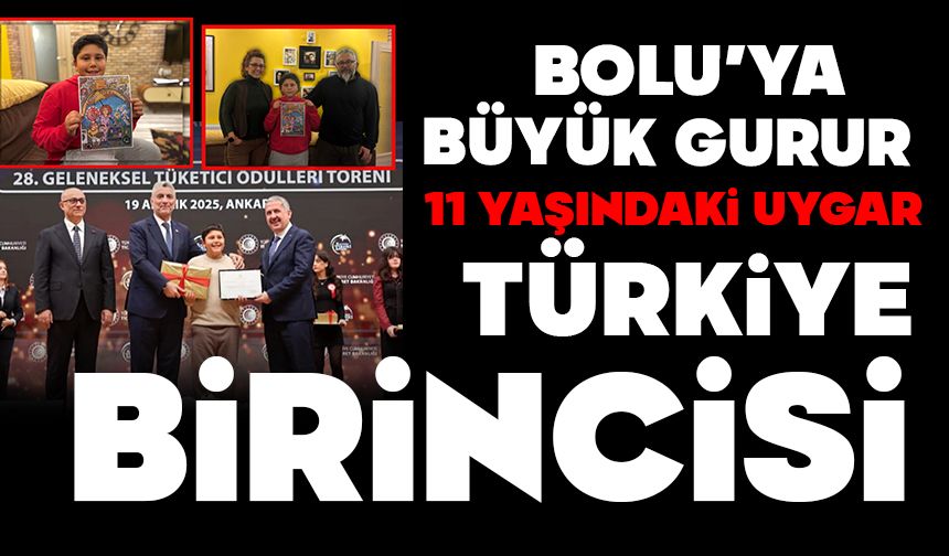 Bolu’yu temsil etti, bin 600 eser arasından Türkiye birincisi oldu