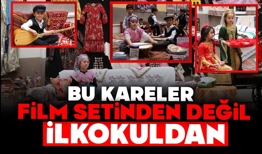 Bu kareler film setinden değil, ilkokuldan