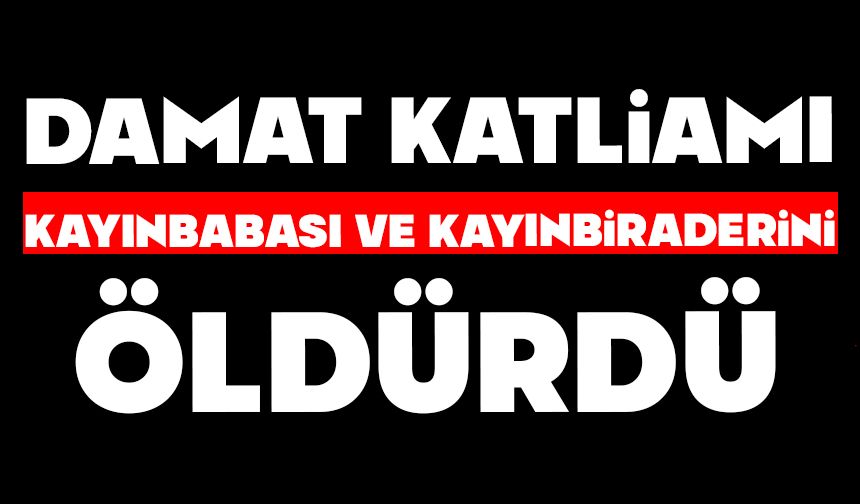 Damat katliamı: Kayınbabası ve kayınbiraderini öldürdü