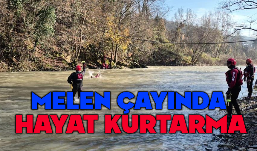 Melen Çayı'nda hayat kurtarma mücadelesi