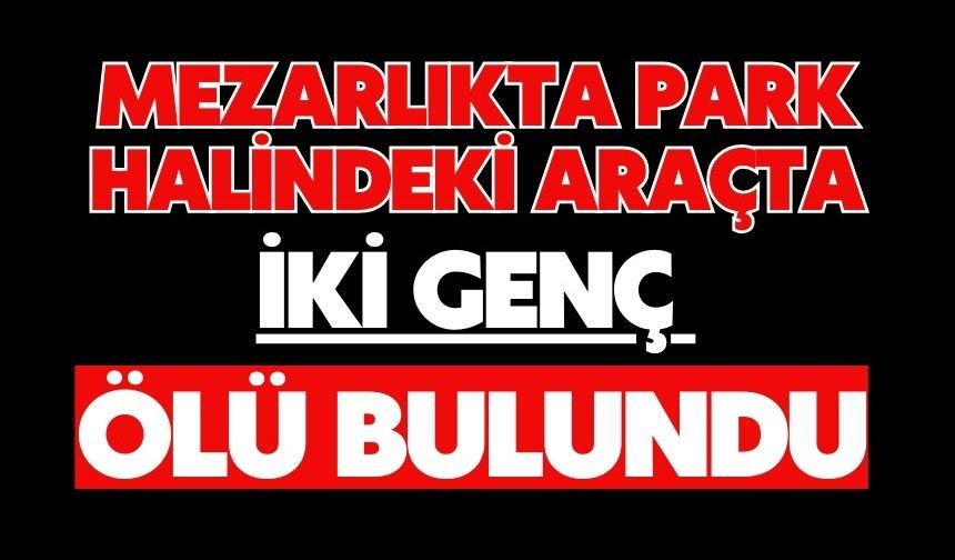 Mezarlıkta park halindeki araçta iki genç ölü bulundu