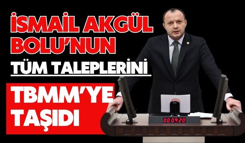 AKGÜL, BOLU’NUN TÜM TALEPLERİNİ TBMM’YE TAŞIDI
