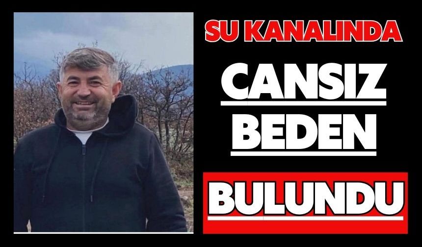 Su kanalında cansız beden bulundu