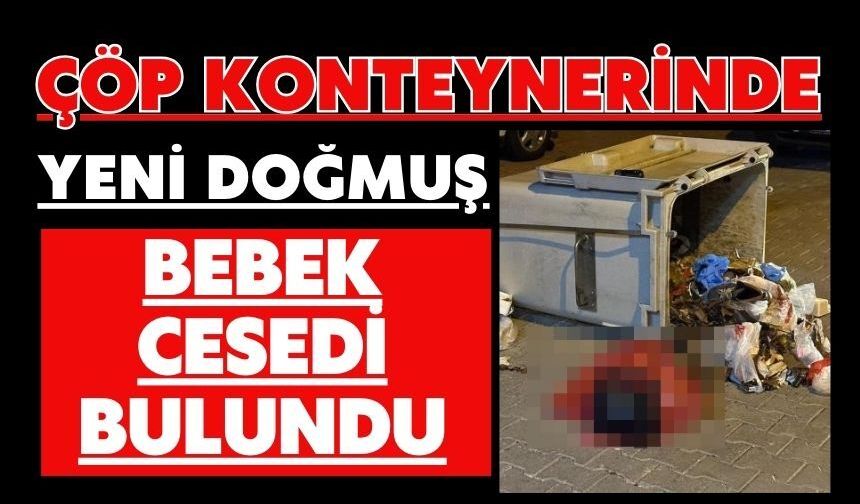 Çöp konteynerinde yeni doğmuş bebek cesedi bulundu
