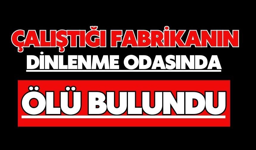 Çalıştığı fabrikanın dinlenme odasında ölü bulundu