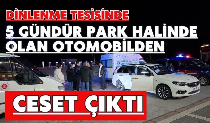 Dinlenme tesisinde 5 gündür park halinde olan otomobilden ceset çıktı