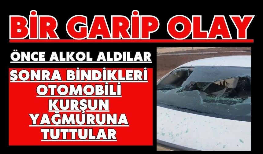 Önce alkol aldılar sonra bindikleri otomobili kurşun yağmuruna tuttular