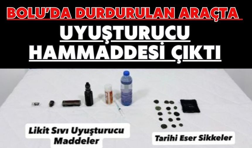 Durdurulan araçta uyuşturucu hammaddesi çıktı