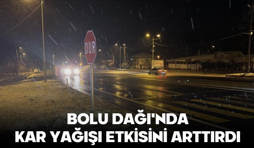 Bolu Dağı'nda kar yağışı etkisini arttırdı