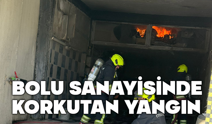 Bolu sanayisinde korkutan yangın